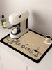 1pc,Coffee Machine Diatom Mud Drainage Pad, Soft Rubber Drain Pad, Non-Slip Super Absorbent And Wear-Resistant Dish-Washing Dry Pad, Placemat For Countertop Dining Kitchen Table Mat, Courtyard Table Decoration, Household Kitchen Supplies